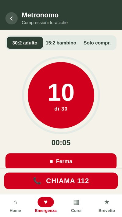 Il metronomo per le compressioni
